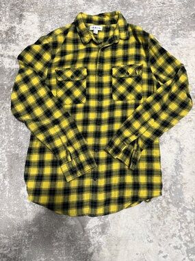 The Rail Yellow & Black Plaid Button-Down Shirt